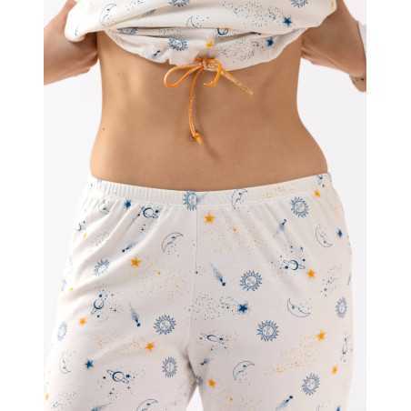 Cotton pyjamas CÉLESTE 602 ecru  | Lingerie le Chat