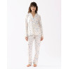 Buttoned cotton pyjamas CÉLESTE 606 ecru