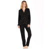 Buttoned cotton pyjamas CÉLESTE 606 black