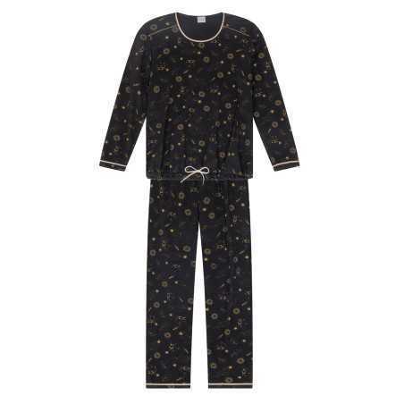 Cotton pyjamas CÉLESTE 602 black | Lingerie le Chat