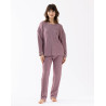 Pyjamas in lurex knit fabric FRILEUSE 602 purple