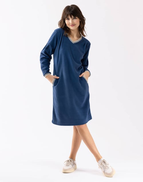 Cotton Sleepshirt COMFY 601 blue | Lingerie le Chat