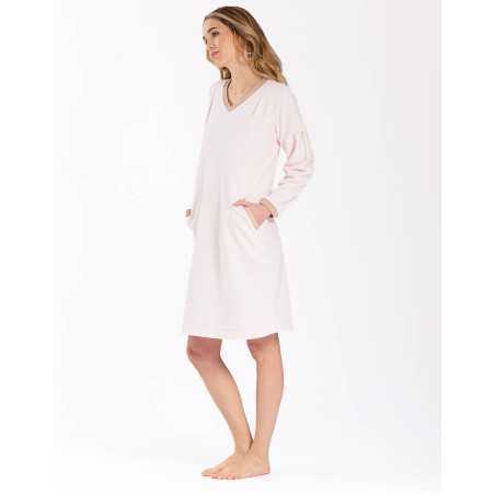 Chemise de nuit en coton COMFY 601 bois de rose  | Lingerie le Chat