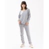 Pyjama en micropolaire COMFY 602 gris chiné