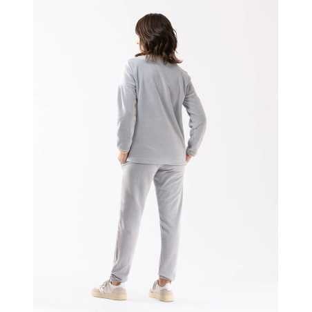 Pyjama en micropolaire COMFY 602 gris chiné  | Lingerie le Chat