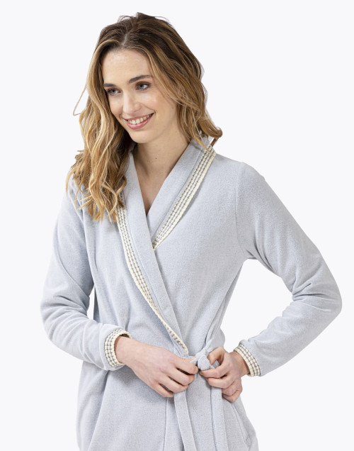 Microfleece bathrobe COMFY 660 grey fleck