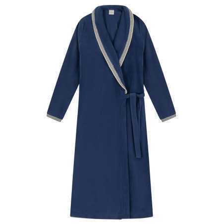 Microfleece bathrobe COMFY 660 blue | Lingerie le Chat