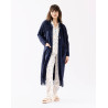 Long woollen jacket FOEHN 650 navy blue