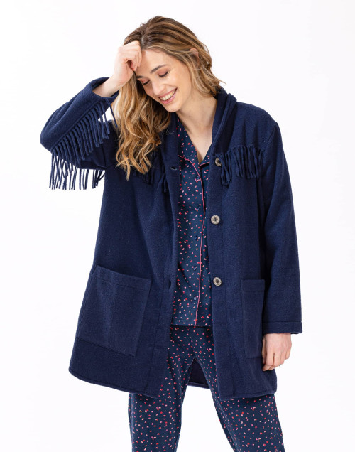 Woollen jacket FOEHN 670 navy blue