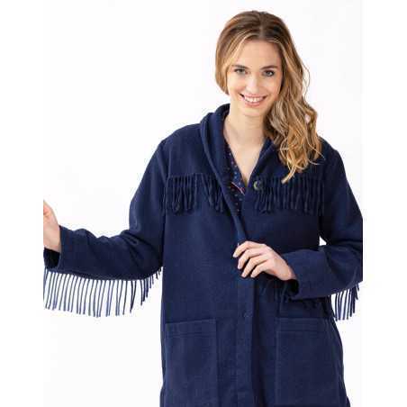 Woollen jacket FOEHN 670 navy blue | Lingerie le Chat