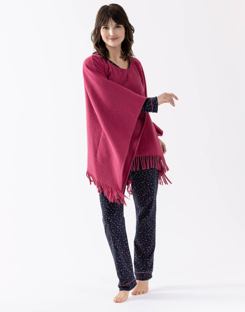 Poncho en laine FOEHN 671 pivoine