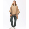 Woollen poncho FOEHN 671 beige