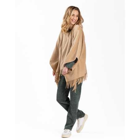 Poncho en laine FOEHN 671 beige  | Lingerie le Chat