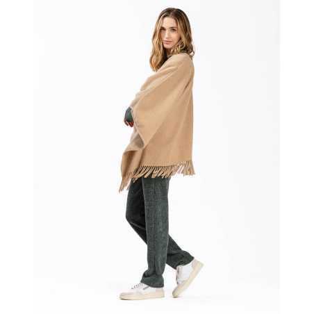 Poncho en laine FOEHN 671 beige  | Lingerie le Chat