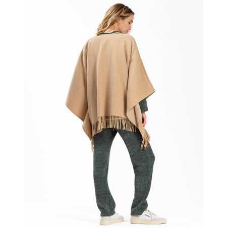 Poncho en laine FOEHN 671 beige  | Lingerie le Chat