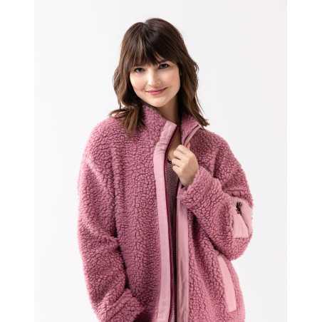 Plush fleece jacket ANGORA 650 pink | Lingerie le Chat