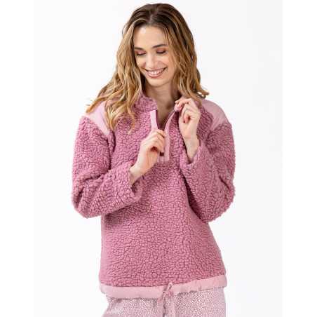 Sweat en moumoute ANGORA 630 rose  | Lingerie le Chat