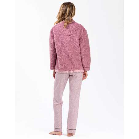 Plush fleece sweatshirt ANGORA 630 pink | Lingerie le Chat