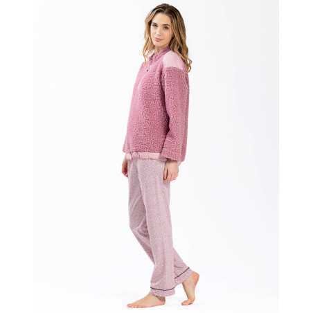 Plush fleece sweatshirt ANGORA 630 pink | Lingerie le Chat