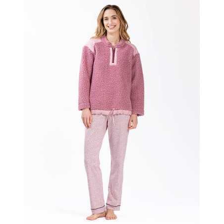 Plush fleece sweatshirt ANGORA 630 pink | Lingerie le Chat