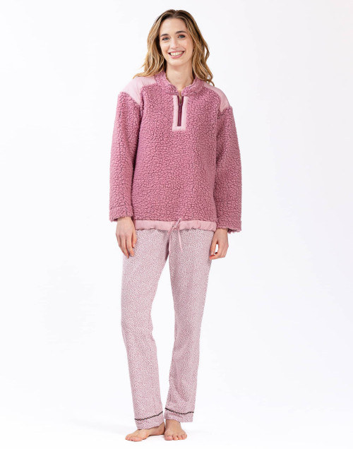 Plush fleece sweatshirt ANGORA 630 pink