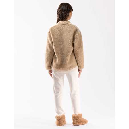 Plush fleece sweatshirt ANGORA 630 beige | Lingerie le Chat