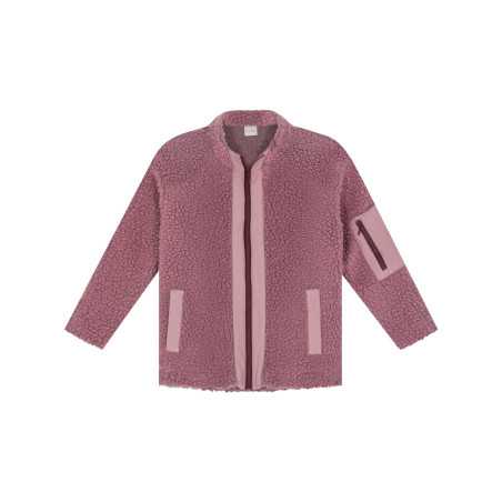 Veste zippée en moumoute rose ANGORA 650 rose  | Lingerie le Chat