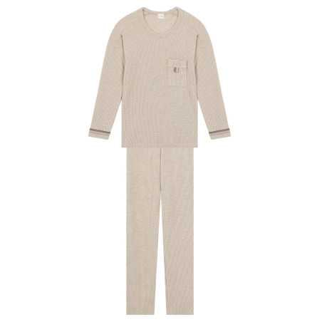 Pyjama en maille tricot lurex FRILEUSE 602 beige  | Lingerie le Chat