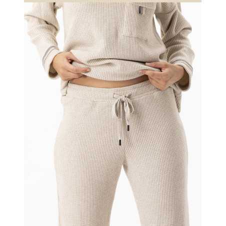 Pyjama en maille tricot lurex FRILEUSE 602 beige  | Lingerie le Chat