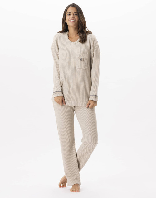 Pyjama en maille tricot lurex FRILEUSE 602 beige