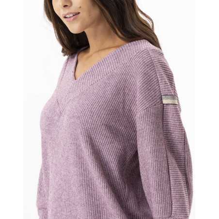 Sweat en maille tricot lurex FRILEUSE 630 vendange  | Lingerie le Chat