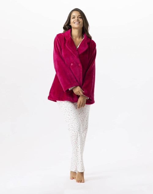 Plush flannel jacket ESSENTIEL 677 peony