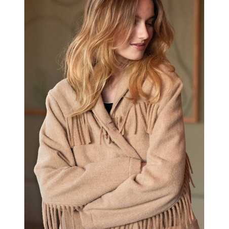 Woollen jacket FOEHN 670 beige | Lingerie le Chat