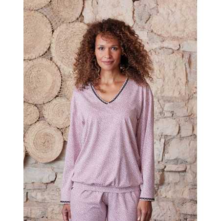 Jersey fabric pyjamas FOREVER 602 pink