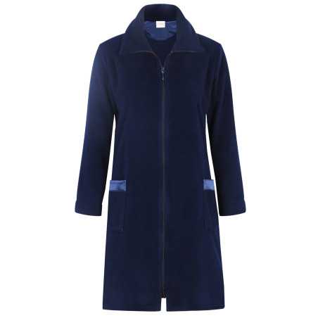 Zipped dressing gown in ESSENTIEL H54A Marine