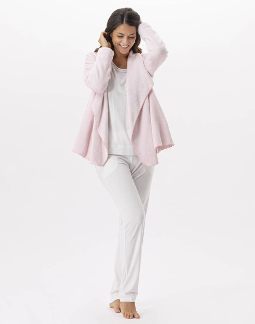 Veste homewear en fourrure ESSENTIEL H73A bois de rose