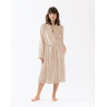 Plush flannel twill bathrobe ESSENTIEL 661 in shell