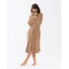 Plush flannel twill bathrobe ESSENTIEL 661 in honey gold