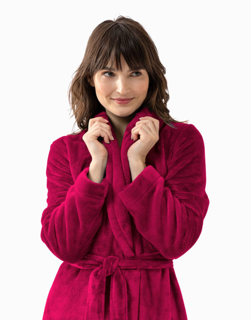 Plush flannel twill bathrobe ESSENTIEL 661 in peony