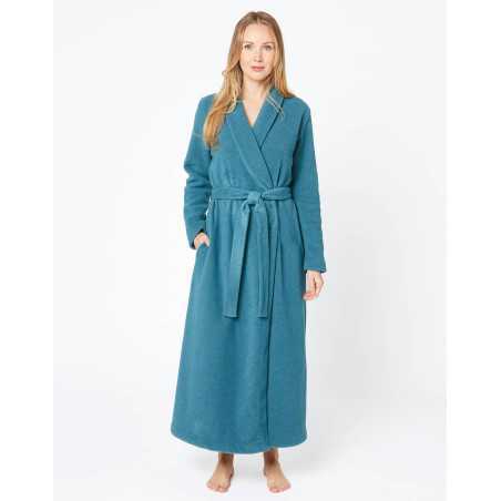 Peacock blue ESSENTIEL H62A bathrobe| Lingerie le Chat