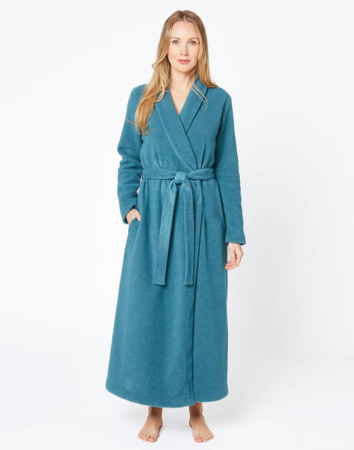 Peacock blue ESSENTIEL H62A bathrobe| Lingerie le Chat