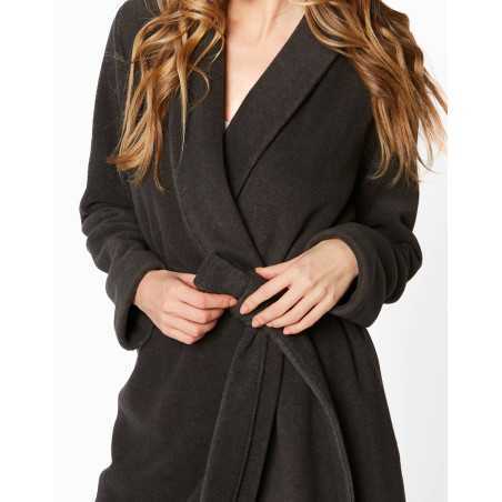 Anthracite ESSENTIEL H62A bathrobe| Lingerie le Chat