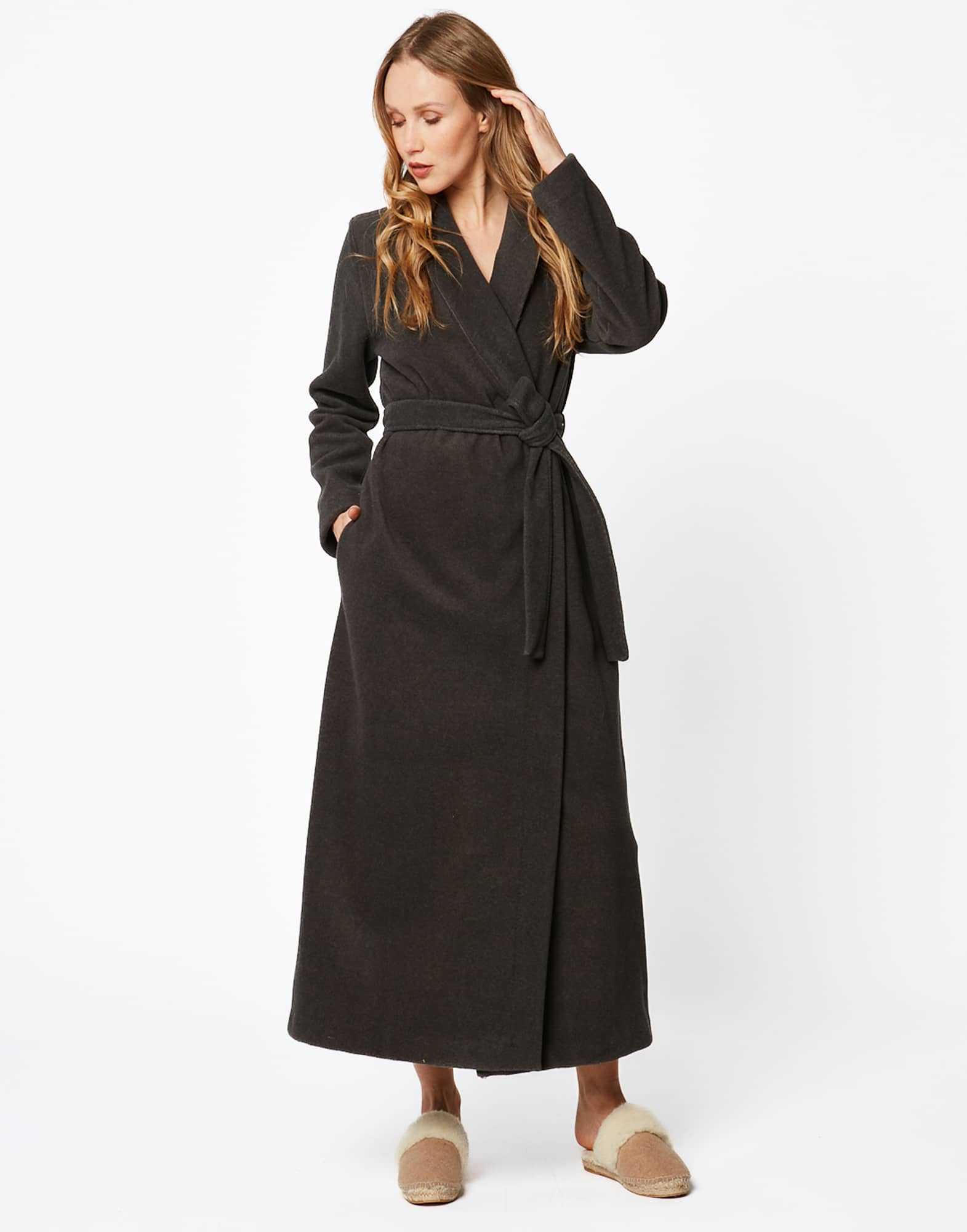 Anthracite ESSENTIEL H62A bathrobe| Lingerie le Chat