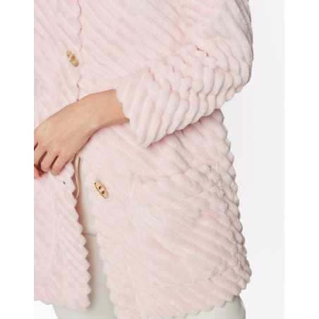 Veste homewear en fourrure ESSENTIEL H75A bois de rose| Lingerie le Chat