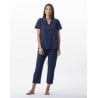 AMORE 706 navy cotton pantacourt pyjamas