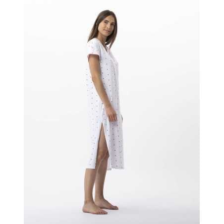 Long jersey nightshirt AMORE 711 white | Lingerie le Chat