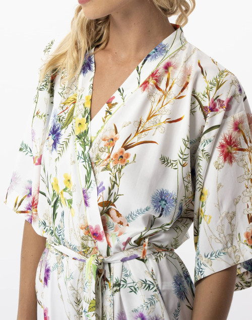 Flower printed kimono in 100% viscose RIVIERA 760 multicolour