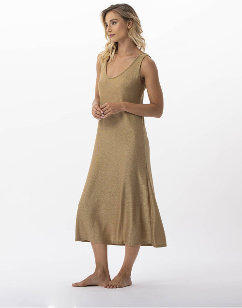 Long dress in lurex knit PALMA 740 gold