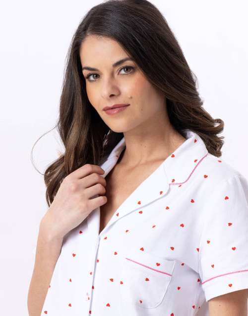 AMORE 706 white cotton pantacourt pyjamas