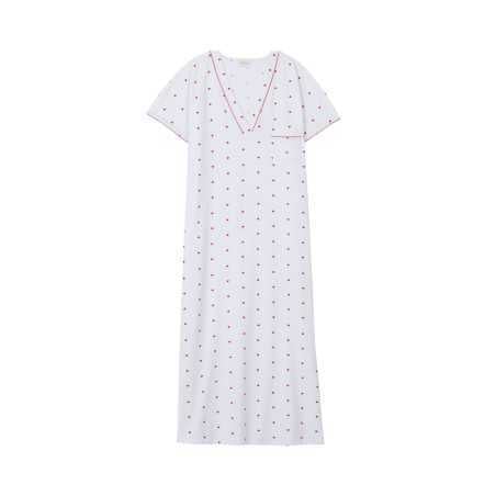 Long jersey nightshirt AMORE 711 white | Lingerie le Chat